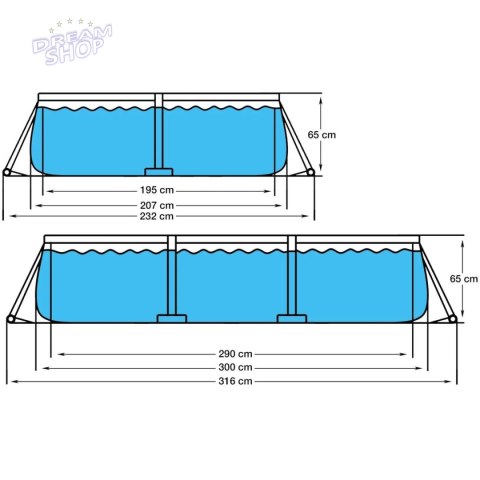 BASEN STELAŻOWY PROSTOKĄTNY Z POMPĄ FILTRUJĄCĄ SUPER STRONG 300x207x66CM 17771EU BASEN STELAŻOWY PROSTOKĄTNY Z POMPĄ FILTRUJĄCĄ SUPER STRONG 300x207x66CM 17771EU