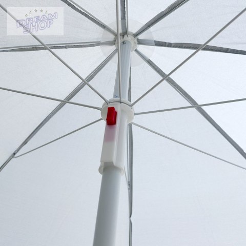 Parasol ogrodowy plażowy regulowany łamany składany UV 150cm szary Parasol ogrodowy plażowy regulowany łamany składany UV 150cm szary