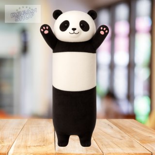 Pluszowa Maskotka Panda Poduszka Podłużna Wałek Biało Czarna 70cm