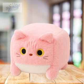 Pluszowa Maskotka Przytulanka Kot Kostka Różowy 18cm