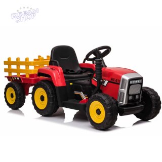 SUPER TRAKTOR BLOW - NA AKUMULATOR Z PRZYCZEPĄ, MIĘKKIE KOŁA, MIEKKIE SIEDZENIE, PILOT/XMX611