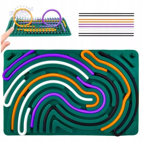 Sensoryczna tablica aktywności dwustronna silikonowa Montessori 1703N Sensoryczna tablica aktywności dwustronna silikonowa Montessori 1703N