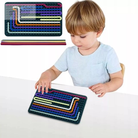 Sensoryczna tablica aktywności dwustronna silikonowa Montessori 1703N Sensoryczna tablica aktywności dwustronna silikonowa Montessori 1703N