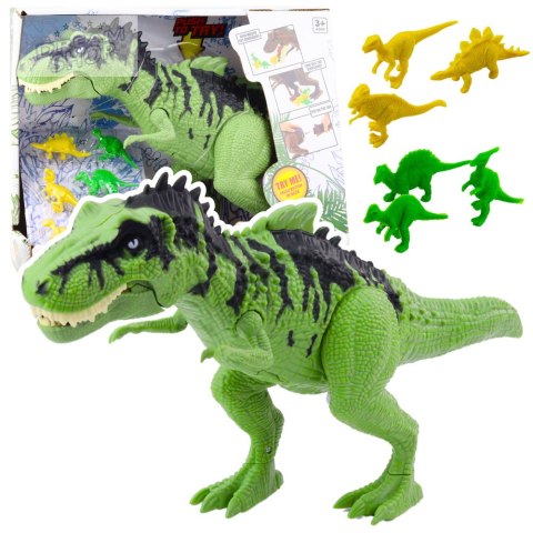 Zestaw Dinozaur Z Małymi Figurki Ruchomy Dźwięki Zielony Zestaw Dinozaur Z Małymi Figurki Ruchomy Dźwięki Zielony