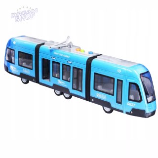 Duży tramwaj jeździ dźwięki światła baterie niebieski 930B