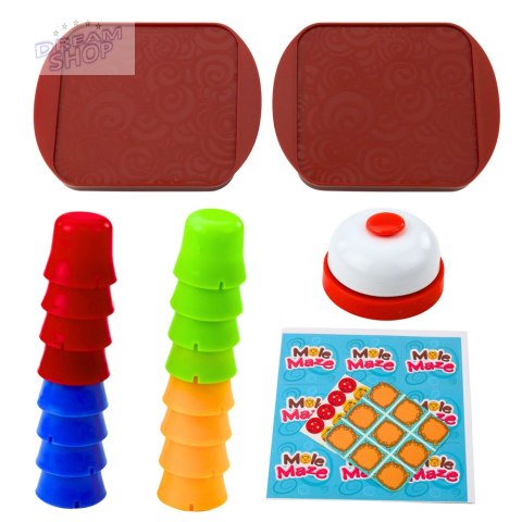Gra Zręcznościowa 2w1 Mole Maze Szybkie Kubeczki Kółko i Krzyżyk Gra Zręcznościowa 2w1 Mole Maze Szybkie Kubeczki Kółko i Krzyżyk