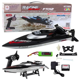 Łódź Motorówka FT012 Zdalnie Sterowana RC Czarna 50km/h 2.4G