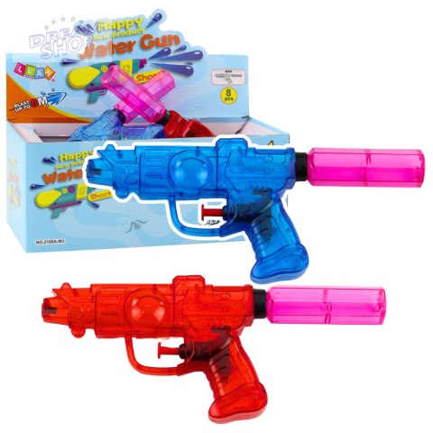 Mały Przeźroczysty Pistolet Na Wodę Zasięg 8m Czerwony Niebieski Mix Mały Przeźroczysty Pistolet Na Wodę Zasięg 8m Czerwony Niebieski Mix