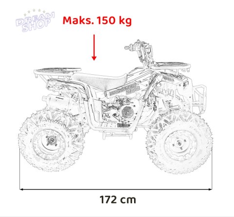 Pojazd Quad Spalinowy 200CC MONSTER Czerwony Pojazd Quad Spalinowy 200CC MONSTER Czerwony