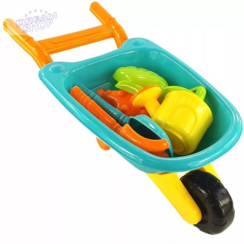 Taczka zestaw do piasku konewka foremki 8077A Taczka zestaw do piasku konewka foremki 8077A