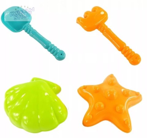 Taczka zestaw do piasku konewka foremki 8077A Taczka zestaw do piasku konewka foremki 8077A