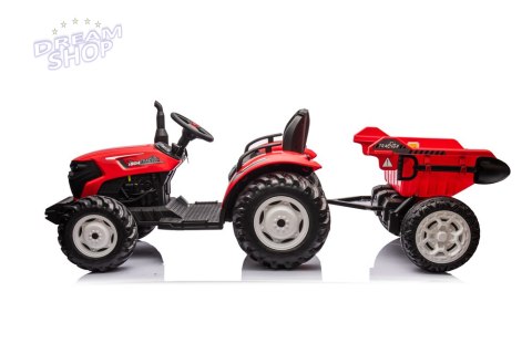 Traktor Na Akumulator HC-306 Czerwony Z Przyczepą 24V Traktor Na Akumulator HC-306 Czerwony Z Przyczepą 24V