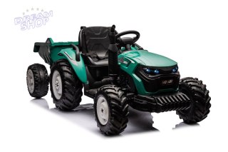 Traktor Na Akumulator HC-306 Z Przyczepą Ciemno Zielony 24V