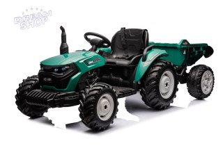 Traktor Na Akumulator HC-306 Z Przyczepą Ciemno Zielony 24V