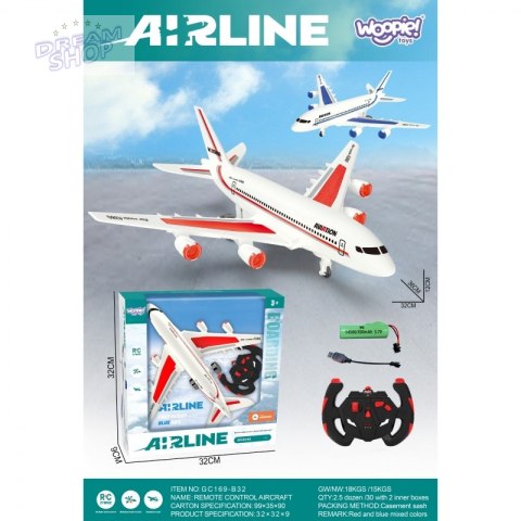 WOOPIE Zdalnie Sterowany Samolot Pasażerski Airline WOOPIE Zdalnie Sterowany Samolot Pasażerski Airline
