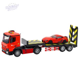 Zestaw Laweta Zdalnie Sterowana RC Auto Sportowe Osobowe Czerwone 1:16