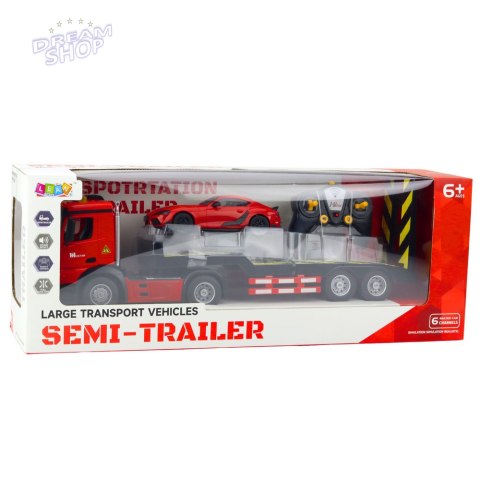 Zestaw Laweta Zdalnie Sterowana RC Auto Sportowe Osobowe Czerwone 1:16 Zestaw Laweta Zdalnie Sterowana RC Auto Sportowe Osobowe Czerwone 1:16
