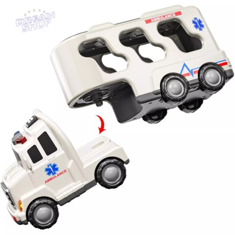 Zestaw laweta autka ambulans straż tir policja dźwięk światło SX600-21A Zestaw laweta autka ambulans straż tir policja dźwięk światło SX600-21A