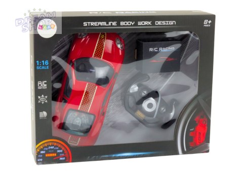 Auto Sportowe Zdalnie Sterowane Na Pilota 1:16 R/C Czerwone Auto Sportowe Zdalnie Sterowane Na Pilota 1:16 R/C Czerwone