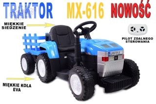 DUŻY TRAKTOR NA AKUMULATOR MX-616 2 SILNIKI, PILOT/A009-B