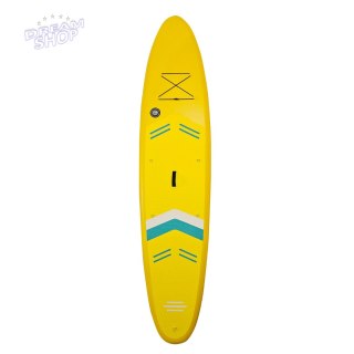 Deska SUP pompowana do pływania z siedzeniem akcesoriami wiosło zestaw żółta 350 cm