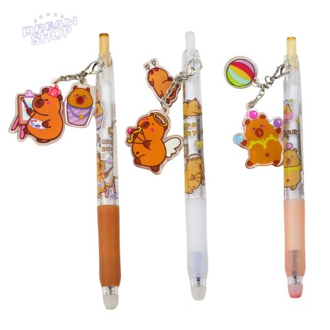 Długopis Żelowy Kapibara Brelok Niebieski Tusz 14,5cm Mix Długopis Żelowy Kapibara Brelok Niebieski Tusz 14,5cm Mix