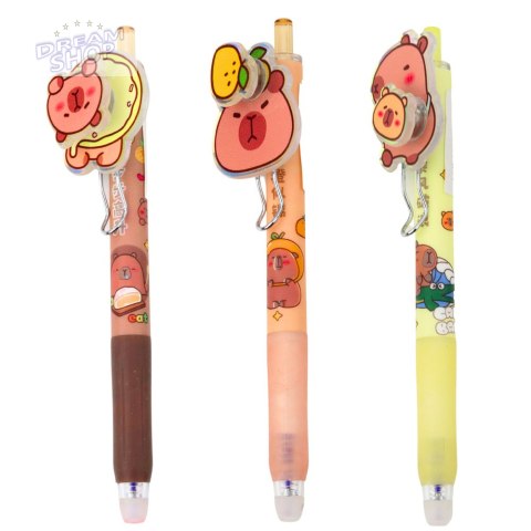 Długopis Żelowy Kapibara Z Obrotowym Elementem Niebieski Tusz 14,5cm Mix Długopis Żelowy Kapibara Z Obrotowym Elementem Niebieski Tusz 14,5cm Mix
