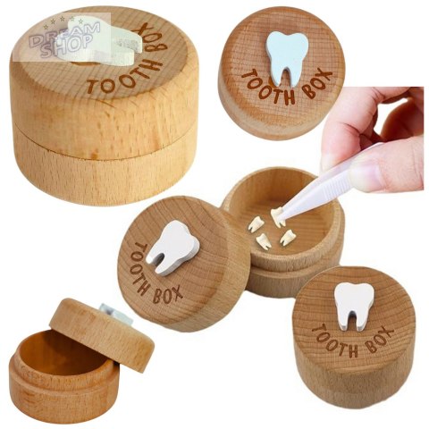 Drewniane Pudełko Na Zęby Mleczne Dla Dzieci Z Grawerem Tooth Box Drewniane Pudełko Na Zęby Mleczne Dla Dzieci Z Grawerem Tooth Box
