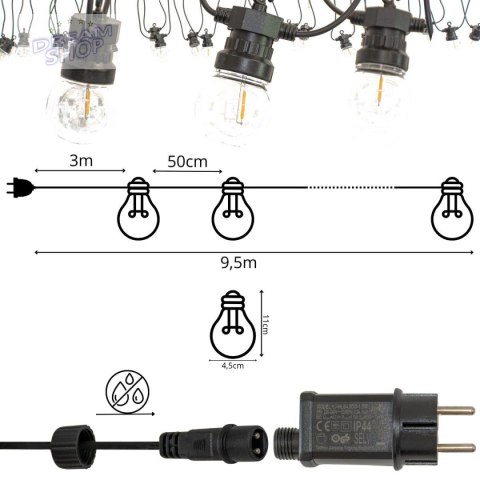 GIRLANDA OGRODOWA PARTY LIGHT 20LED GIRLANDA OGRODOWA PARTY LIGHT 20LED