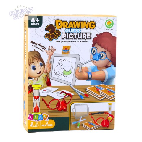 Gra Rodzinna Kalambury Narysuj i Zgadnij Obrazek Malowanie Nosem