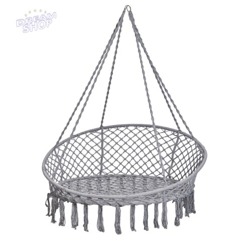 Huśtawka bocianie gniazdo z oparciem ogrodowa 120x140x140 XXL szare Huśtawka bocianie gniazdo z oparciem ogrodowa 120x140x140 XXL szare