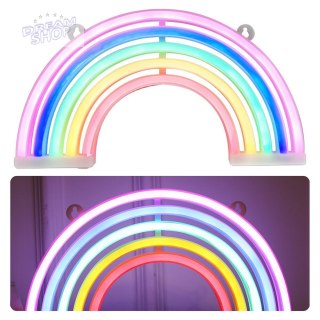 Lampka Dekoracyjna Nocna Neonowa Tęcza LED Na Baterie