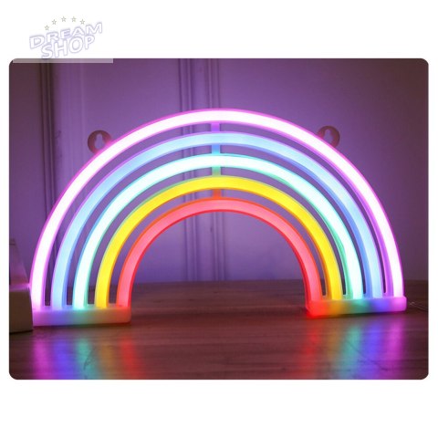 Lampka Dekoracyjna Nocna Neonowa Tęcza LED Na Baterie Lampka Dekoracyjna Nocna Neonowa Tęcza LED Na Baterie