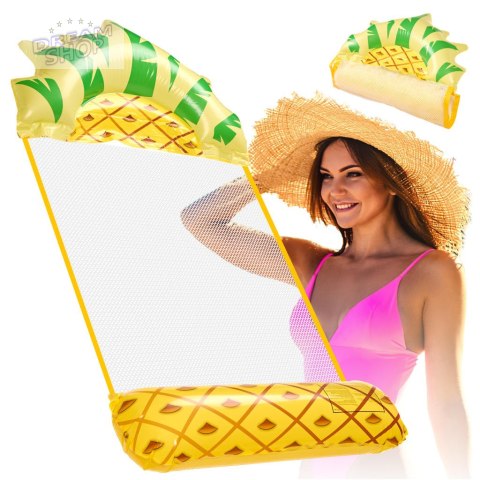 Materac dmuchany plażowy hamak wodny leżak fotel krzesło do pływania basenu ananas Materac dmuchany plażowy hamak wodny leżak fotel krzesło do pływania basenu ananas