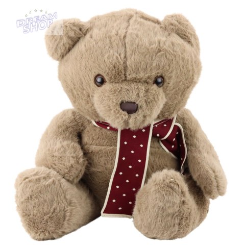 Pluszowa Maskotka Przytulanka Duży Miś Z Szalikiem Jasnobrązowy 45cm Pluszowa Maskotka Przytulanka Duży Miś Z Szalikiem Jasnobrązowy 45cm