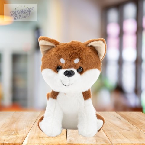 Pluszowa Maskotka Przytulanka Mały Piesek Shiba Inu Biało Brązowy 20cm Pluszowa Maskotka Przytulanka Mały Piesek Shiba Inu Biało Brązowy 20cm