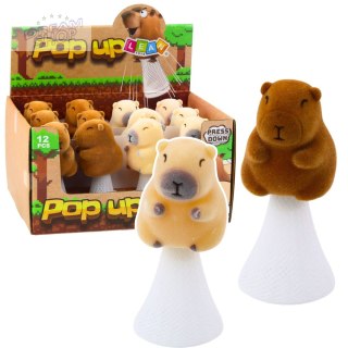 Skacząca Kapibara Na Sprężynie Pop Up Beżowa Brązowa 10cm