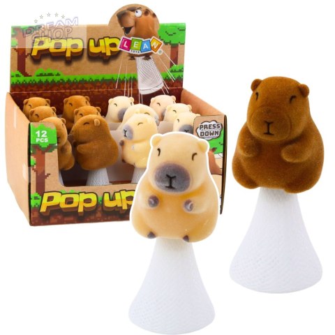 Skacząca Kapibara Na Sprężynie Pop Up Beżowa Brązowa 10cm Skacząca Kapibara Na Sprężynie Pop Up Beżowa Brązowa 10cm