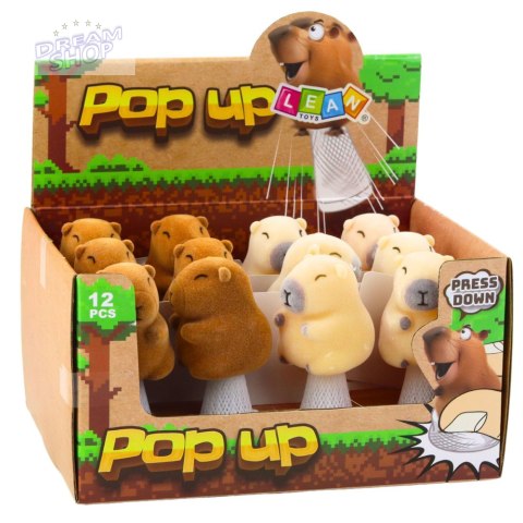 Skacząca Kapibara Na Sprężynie Pop Up Beżowa Brązowa 10cm Skacząca Kapibara Na Sprężynie Pop Up Beżowa Brązowa 10cm