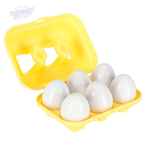 Układanka edukacyjna sorter dopasuj kształty jajka montessori owoce warzywa 6szt Układanka edukacyjna sorter dopasuj kształty jajka montessori owoce warzywa 6szt