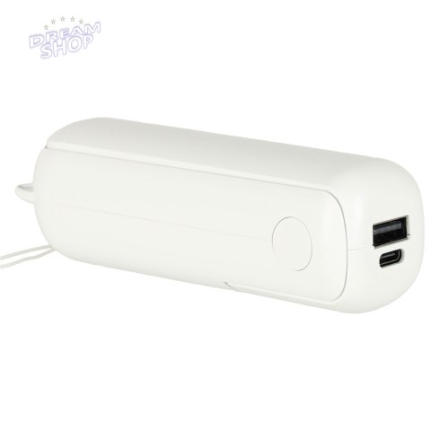 Wiatrak biurkowy wentylator mini ręczny składany wiatraczek przenośny USB biały