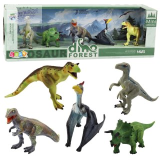 Zestaw Realistycznych Figurek Dinozaurów Las 5el