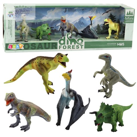 Zestaw Realistycznych Figurek Dinozaurów Las 5el Zestaw Realistycznych Figurek Dinozaurów Las 5el