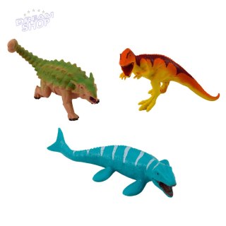 Zestaw Realistycznych Figurek Dinozaury Wulkan Drzewo 6el