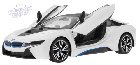 BMW i8 białe RASTAR model 1:14 Zdalnie sterowane auto + pilot 2,4 GHz BMW i8 białe RASTAR model 1:14 Zdalnie sterowane auto + pilot 2,4 GHz