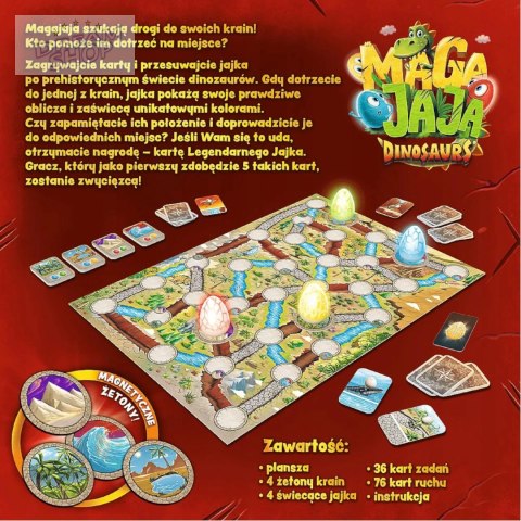 Gra rodzinna planszowa towarzyska Magajaja Dinosaurs 6+ Trefl 02281