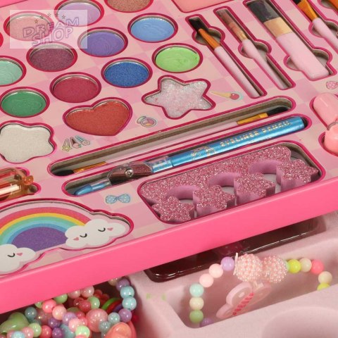 Kuferek zestaw kosmetyków do makijażu i paznokci makeup kosmetyki cienie lakiery szuflady syrenka Kuferek zestaw kosmetyków do makijażu i paznokci makeup kosmetyki cienie lakiery szuflady syrenka