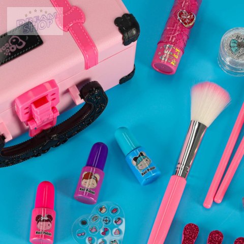 Kuferek zestaw kosmetyków do makijażu i paznokci makeup kosmetyki cienie lakiery walizka Kuferek zestaw kosmetyków do makijażu i paznokci makeup kosmetyki cienie lakiery walizka