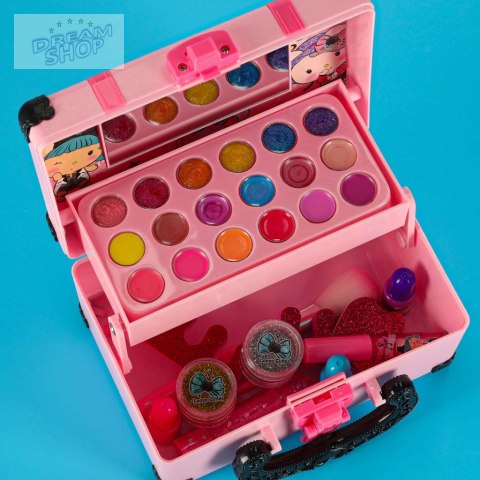 Kuferek zestaw kosmetyków do makijażu i paznokci makeup kosmetyki cienie lakiery walizka Kuferek zestaw kosmetyków do makijażu i paznokci makeup kosmetyki cienie lakiery walizka