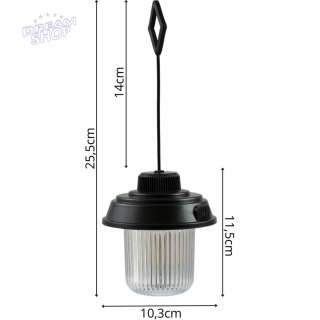 LATARKA LAMPA CAMPING USB 3 RODZAJE ŚWIATŁA REDCLIFFS CZARNY